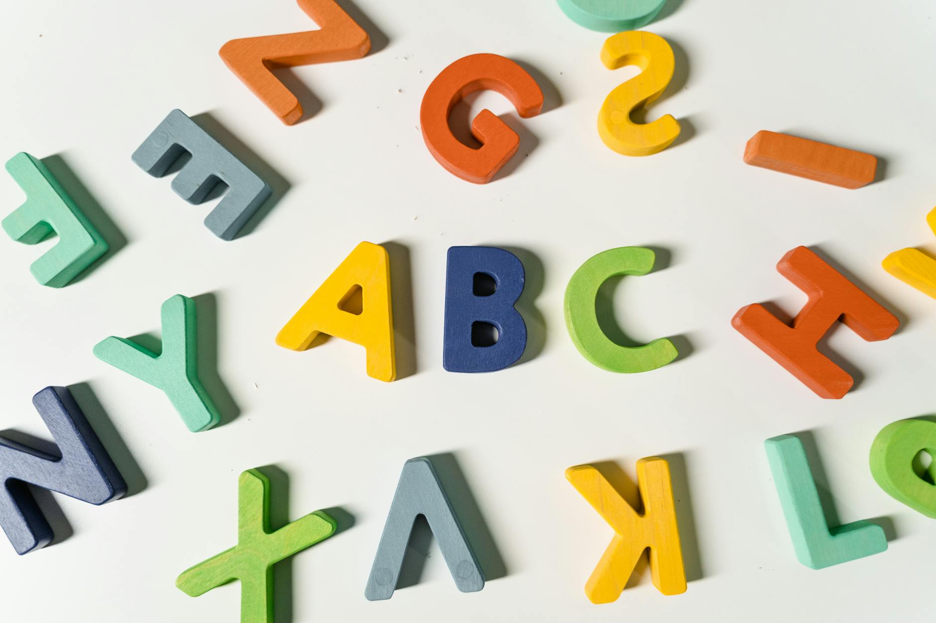 colorful letters for learning alphabet